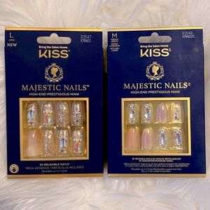 Kiss Majestic Nails High End Prestigious Mani Bejewelled Press On Nails Bundle
